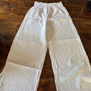 Dreamers White Textured Pants